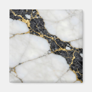 Zwart Wit Goud Marmer Luxe Magneet
