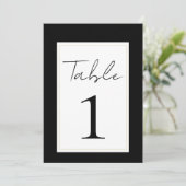 Zwart Wit Goud Modern Minimaal Tafelnummer (Staand voorkant)