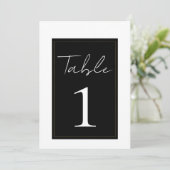 Zwart Wit Goud Modern Minimaal Tafelnummer (Staand voorkant)