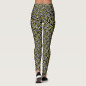 Zwart Wit Goud Patroon Leggings ★ Unieke Mode★ (Achterkant)