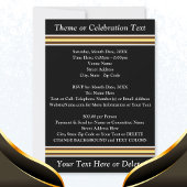 Zwart, wit, goud, persoonlijke, klasse reünie kaart