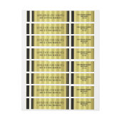 Zwart Wit & Goud Strepen Bruiloft (Vel)