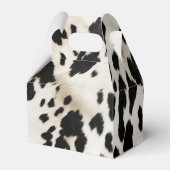 Zwart Wit Goud Zuidwest Cowhide Leer  Bedankdoosjes (Voorkant Zijde)