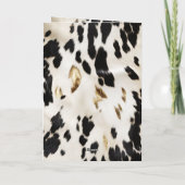 Zwart Wit Goud Zuidwest Koeienhuid Verjaardag Kaart (Achterkant)