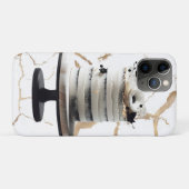 Zwart & wit gouden bloem bruidstaart  Case-Mate iPhone case (Achterkant (horizontaal))