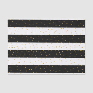 Zwart wit goudhoudende neusvlekken met polka-stipp tissuepapier