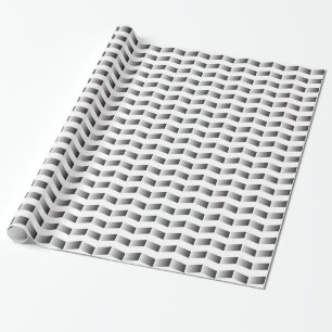 Zwart-wit Gradient Chevron Wrapping Paper Cadeaupapier