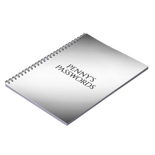 Zwart-wit gradiënt Persoonlijk Notitieboek (Linkerzijde)