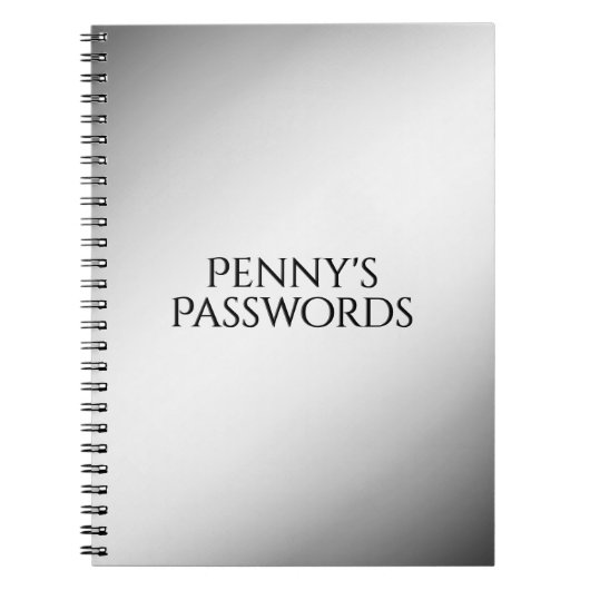 Zwart-wit gradiënt Persoonlijk Notitieboek (Voorkant)