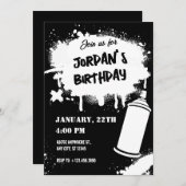 zwart-wit graffiti kaart (Voorkant / Achterkant)