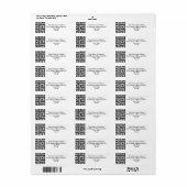 Zwart-wit Graphic Grieks Key Pattern Etiket (Full Sheet)