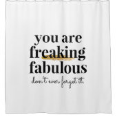 Zwart-wit grappig aangevend Gezegde Douchegordijn (Voorkant)