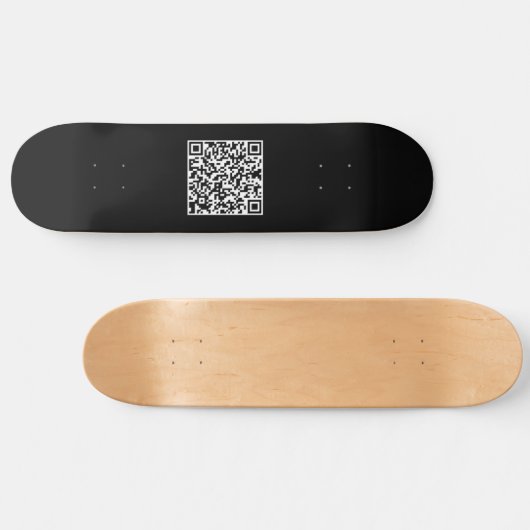 Zwart-wit grappige koel uw aangepaste QR-code Pro Skateboard (Horizontaal)