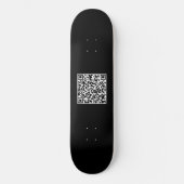 Zwart-wit grappige koel uw aangepaste QR-code Pro Skateboard (Voorkant)