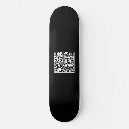 Zwart-wit grappige koel uw aangepaste QR-code Pro Skateboard (Voorkant)