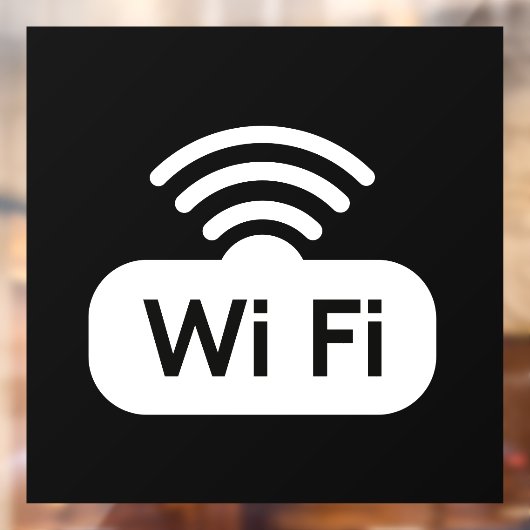 Zwart-wit Gratis WiFi-netwerk Internet Raamsticker (Vel 2)