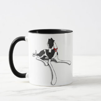 Zwart-wit Greyhound Koe Mok