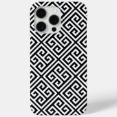 Zwart-wit Grieks sleutelpatroon Case-Mate iPhone Case (Achterkant)