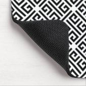 Zwart-wit - Grieks sleutelpatroon Muismat (Hoek)