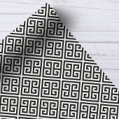 Zwart-wit Grieks sleutelscherm Cadeaupapier