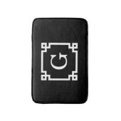 Zwart wit Grieks Zeer belangrijk Lijst #2 Initiaal Badmat (Voorkant Verticaal)