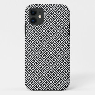 Zwart-wit Grieks Zeer belangrijk Patroon iPhone 5 11 Hoesje