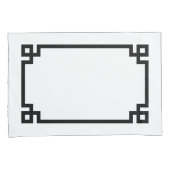 Zwart-wit Griekse sleutel grens standaard Kussensloop (Voorkant-Rechts)