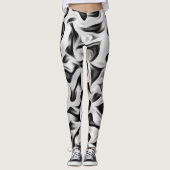 Zwart Wit Grijs Achtergrond Leggings (Voorkant)