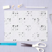 Zwart, wit, grijs afdrukken 2 tissuepapier (Craft)