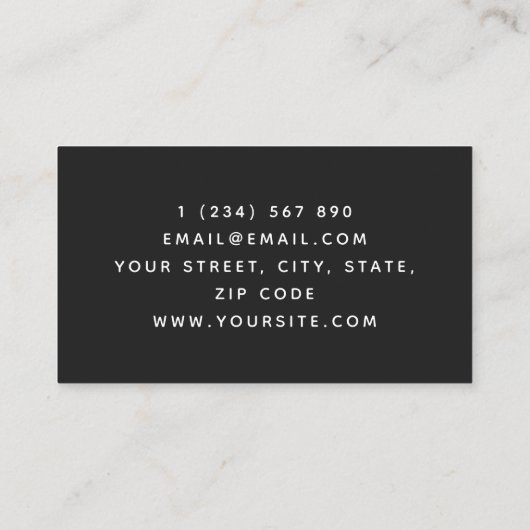 Zwart Wit & Grijs Chiropractor Chiropractie Wervel Visitekaartje (Achterkant)