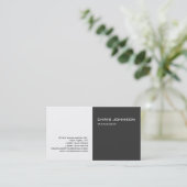 Zwart-wit grijs consultant Visitekaartje (Staand voorkant)