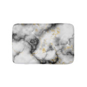 Zwart wit grijs en goudmarmer badmat (Voorkant)