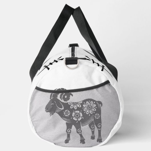 Zwart, Wit, Grijs, Jaar van Geit Chinese Zodiac | Plunjezak (Rechts)