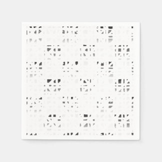 Zwart, Wit, Grijs Kunstprint 2 servetten