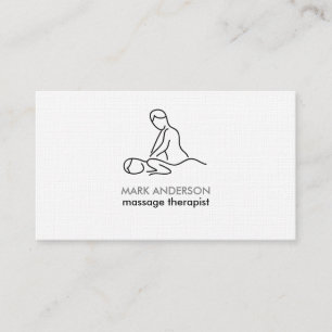 Zwart Wit Grijs Massage Therapie Masseuse Spa Visitekaartje