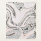 Zwart wit grijs modern monogram Abstract kanton Planner (Achterkant)