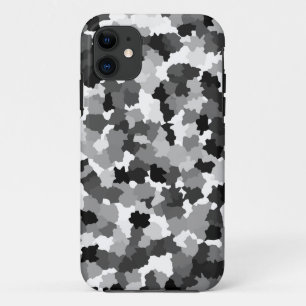 Zwart wit grijs patroon iPhone 11 hoesje