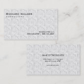 Zwart-wit grijs Professional Plain Cool Visitekaartje (Voorkant / Achterkant)