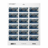 Zwart, Wit & Grijs Retouradreslabel Etiket (Full Sheet)