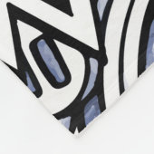 Zwart-wit grillige muziek fleece deken (Hoek)
