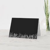 Zwart-wit groen bruiloft dank u kaart (Achterkant)