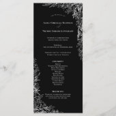 Zwart-wit groen Bruiloft Flat Programma (Voorkant)