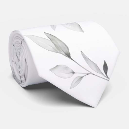 Zwart-wit groen-bruinbruinbruinbruin stropdas (Opgerold)