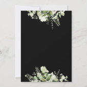 Zwart-wit groen String Lights Bruiloft Save The Date (Achterkant)