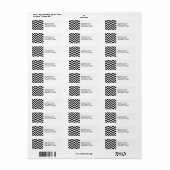 Zwart-wit groot Chevron ZigZag Pattern Etiket (Full Sheet)