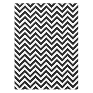 Zwart-wit groot Chevron ZigZag Pattern Tafelkleed