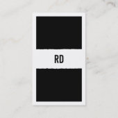 Zwart-wit, groot gesteente visitekaartje (Achterkant)