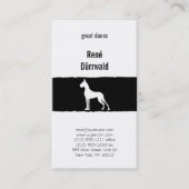 Zwart-wit, groot gesteente visitekaartje (Voorkant)