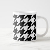 Zwart-wit, groot houndstoothpatroon extra grote beker (Rechts)