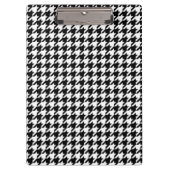 Zwart-wit, groot houndstoothpatroon klembord (Voorkant)